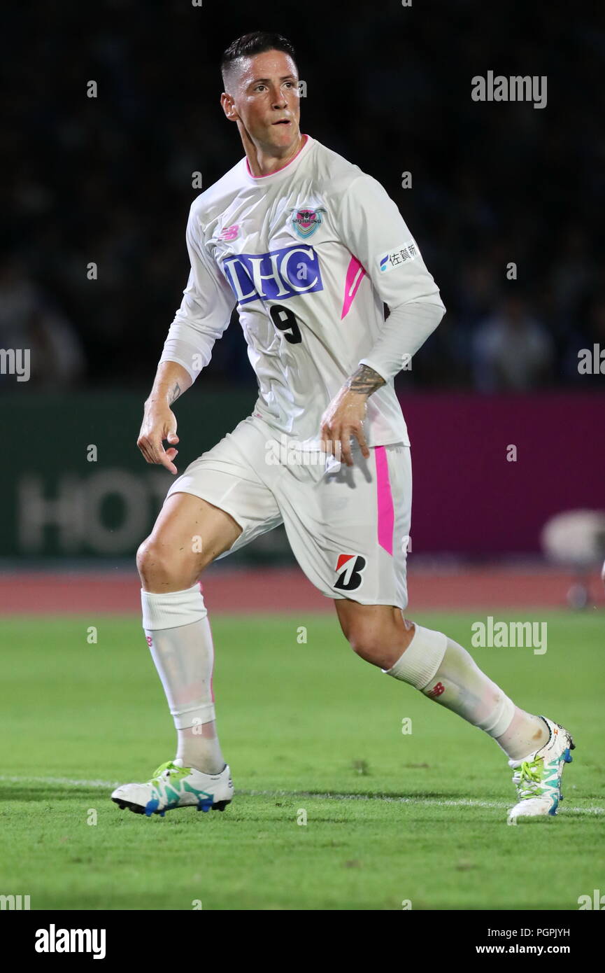 Kanagawa, Japan. 15 Aug, 2018. Fernando Torres (Sagan) Fußball: 2018 J1 Liga Match zwischen Kawasaki Frontale 0-0 Sagan Tosu an Todoroki Stadion in Kanagawa, Japan. Quelle: LBA/Alamy leben Nachrichten Stockfoto