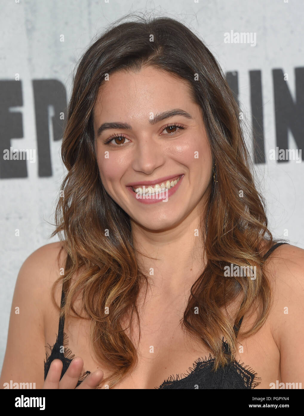 Hollywood, Kalifornien, USA. 28 Aug, 2018. Stephanie Arcila kommt für die Premiere des Films "pfefferminze" am Regal Cinemas LA Live Theater. Credit: Lisa O'Connor/ZUMA Draht/Alamy leben Nachrichten Stockfoto