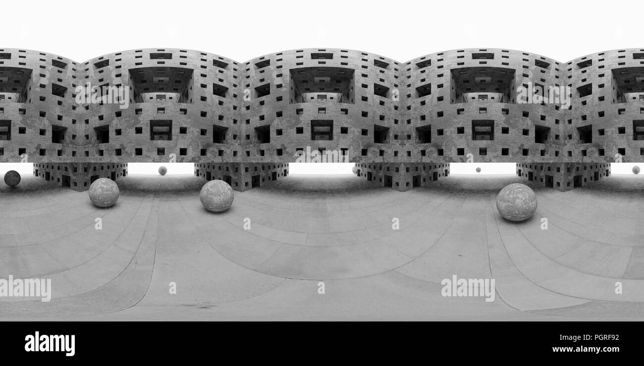 Abstrakte HDRI Umgebung Karte, sphärisches panorama Hintergrund, Lichtquelle Rendering (3D-Rendering) equirectangular Stockfoto