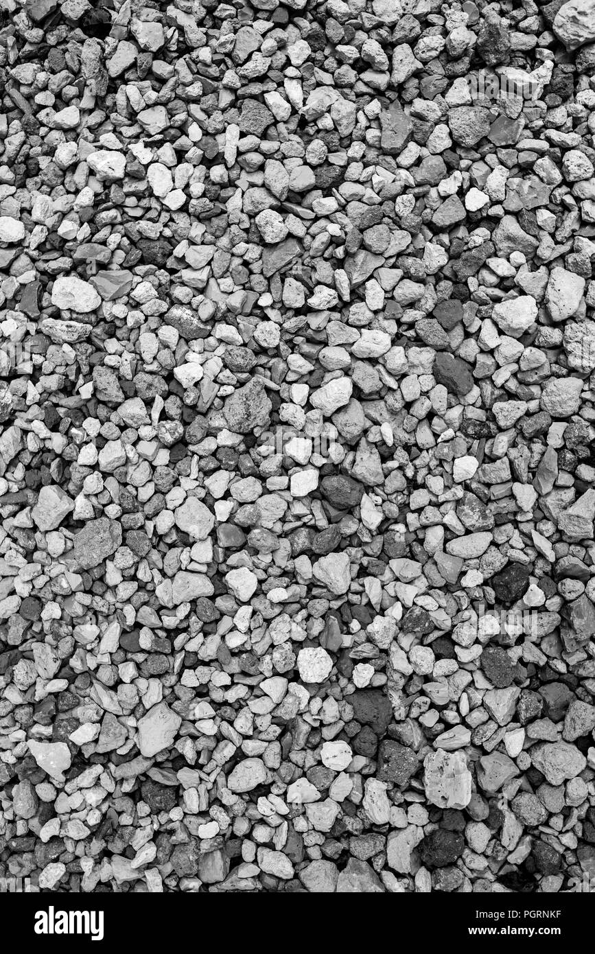 Grau Blau bunte Steine kies Kiesel mit leicht verschwommen bokeh Kanten Stockfoto