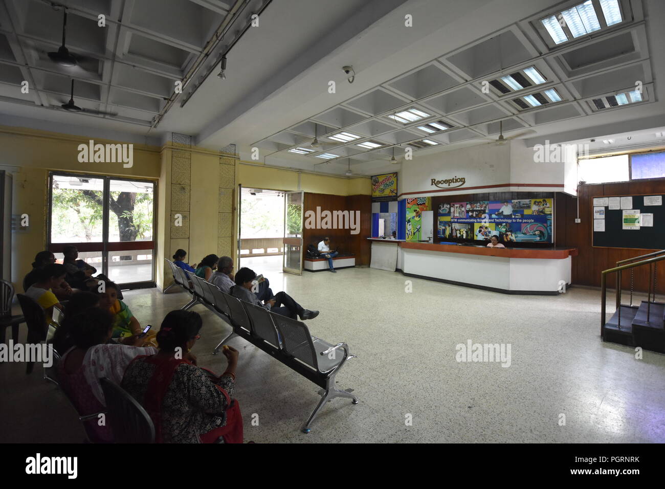 Rezeption, Birla Industrielle & Technologische Museum, Kolkata, Indien Stockfoto