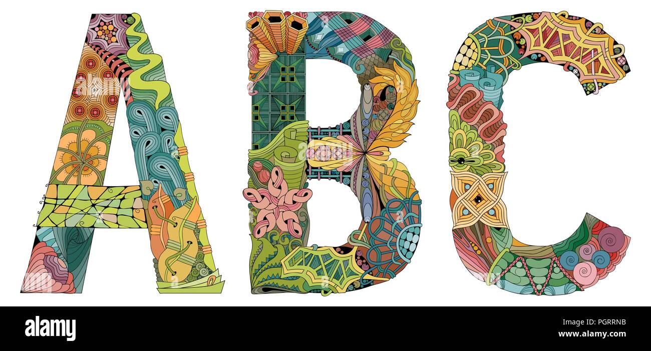 Art Gattung Kunst Medien 5 Buchstaben Zentangle buchstaben -Fotos und -Bildmaterial in hoher Auflösung – Alamy