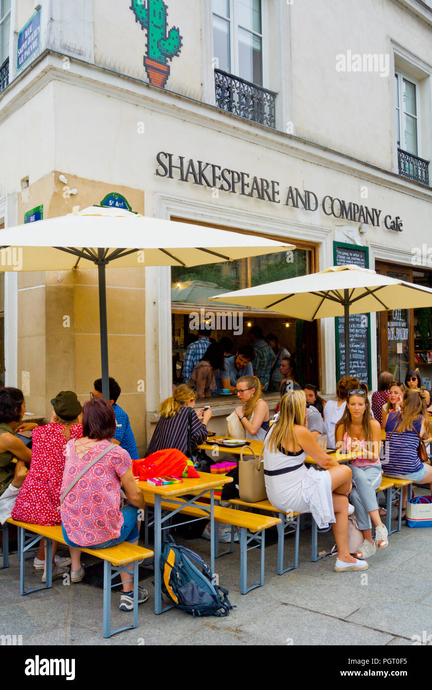 Shakespeare und Company Cafe, Latin, Paris, Frankreich Stockfoto