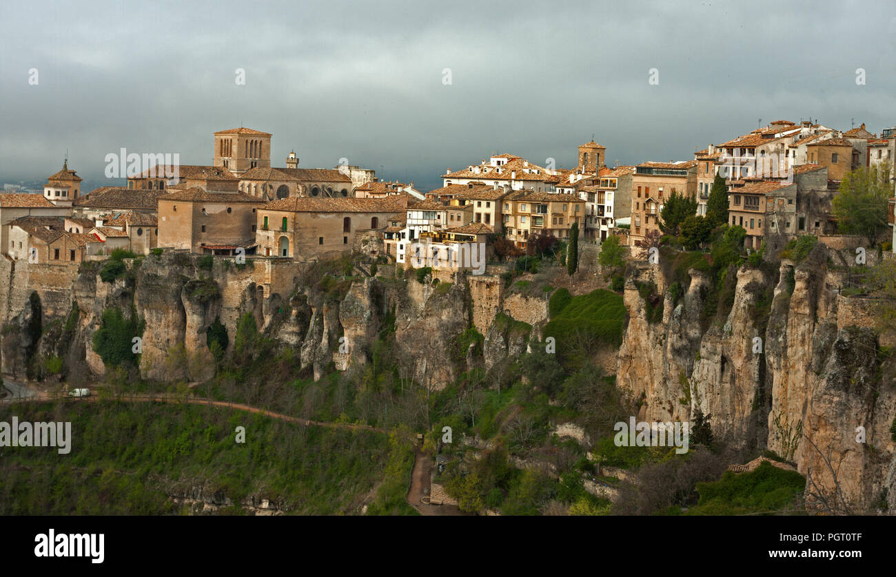 Blick von oben auf die Stadt. Cuenca, Spanien Stockfoto