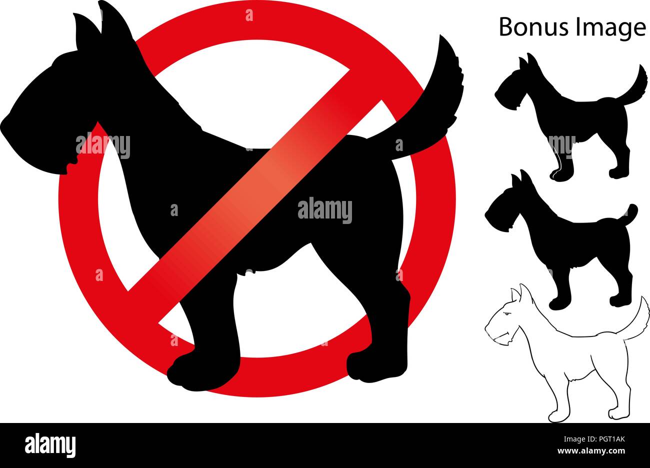 Kein Hund anmelden Stock Vektor