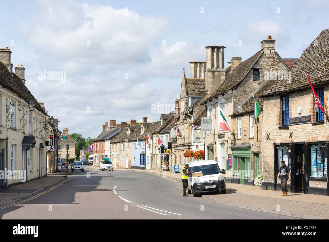 High Street, Lechlade-on-Thames, Gloucestershire, England, Vereinigtes Königreich Stockfoto