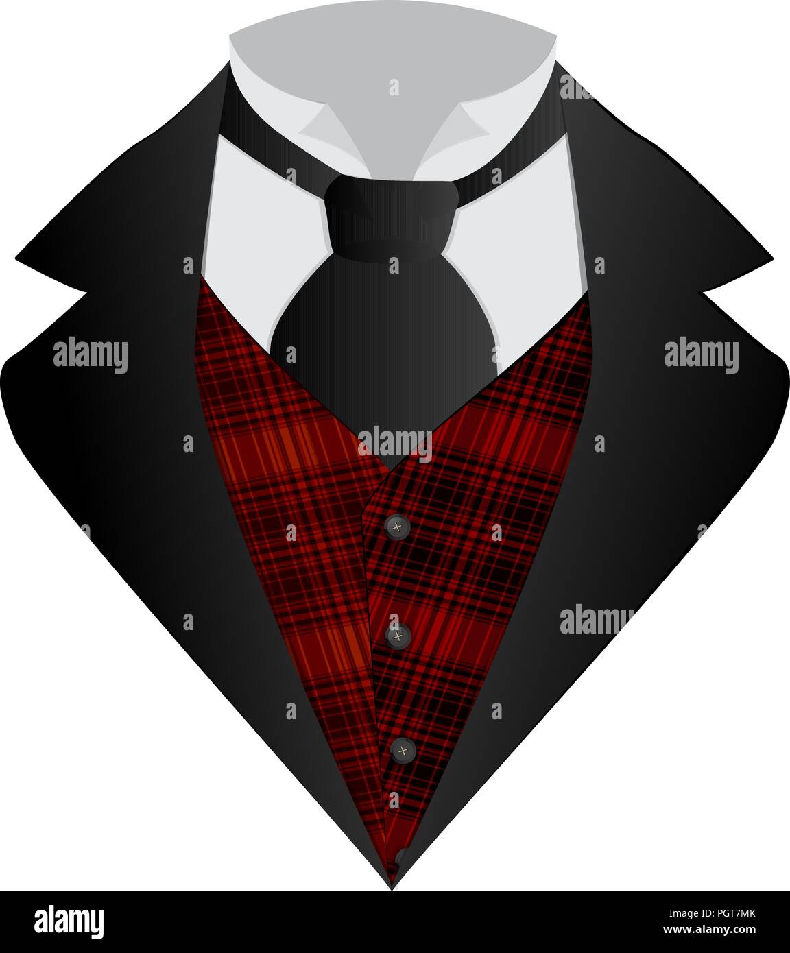 Abbildung eines Herren elegante Krawatte Anzug Stock Vektor