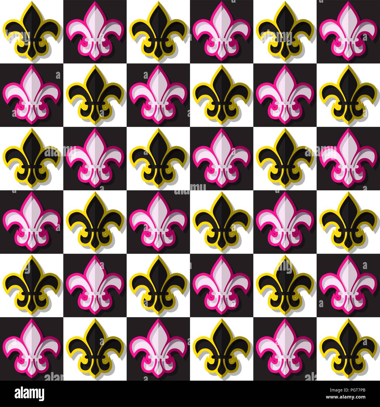 Fleur de Lis nahtlose, sich wiederholendes Muster Stock Vektor