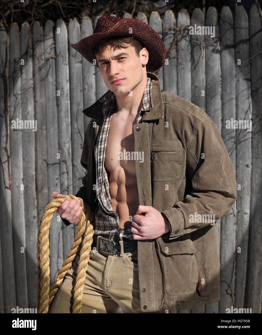 Super männliches Modell Stockfoto