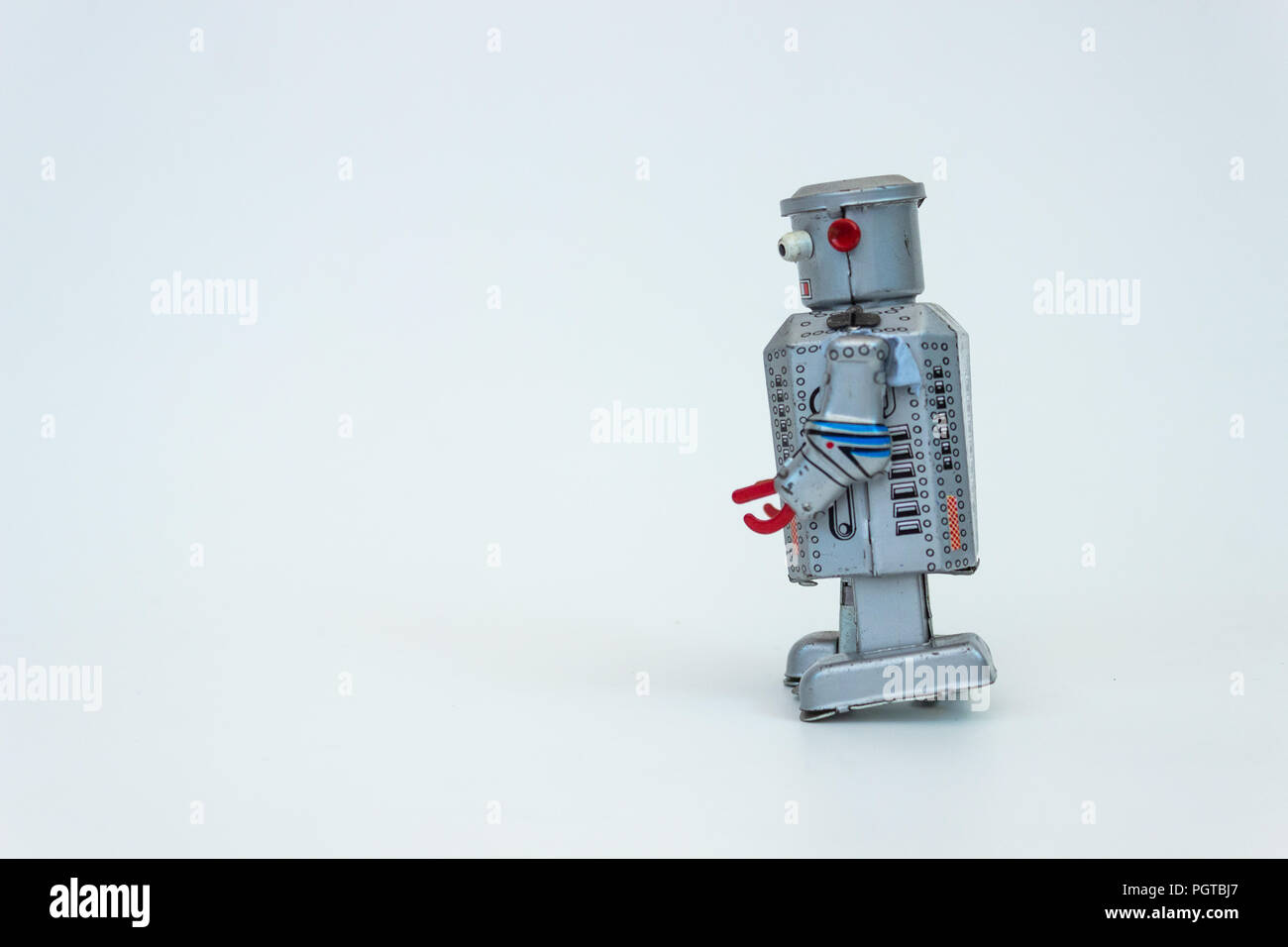 Roboter nach vorne links Stockfoto