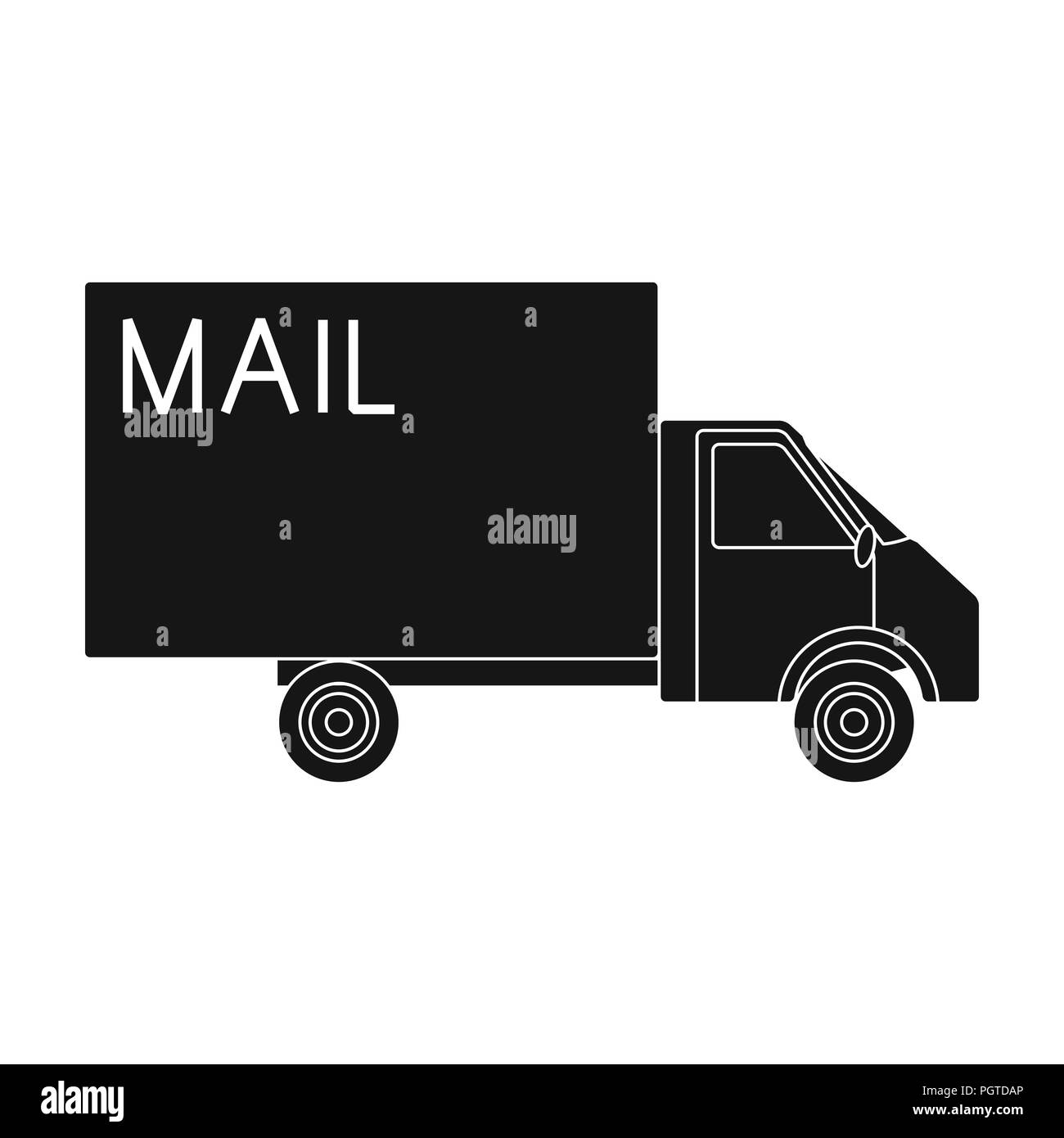 Auto, schwarz, Business, Auto, Cargo, Carrier, kommerzielle Kommunikation, Container, Kurier, liefern, Lieferung, Umschlag, Ausrüstung, Express, schnell, glänzend, Icon, Illustration, isoliert, Brief, Logo, Maschine, Mail, Mailing, Office, Post-, Post-, Service, Versand, Zeichen, Symbol, Lkw, Van, Vektor-, Fahrzeug-, Web-, Vektor, Vektoren, Stock Vektor