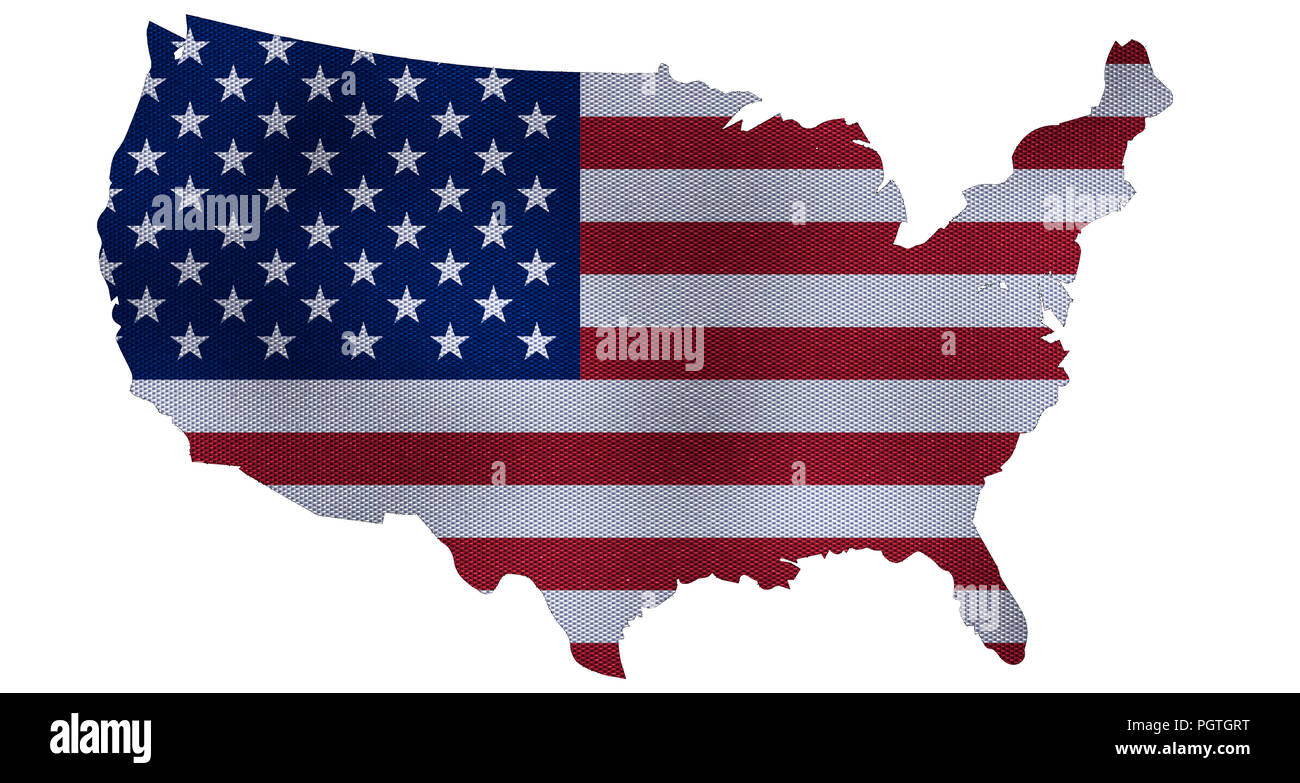 United States Map 3D-Rendering Stockfoto