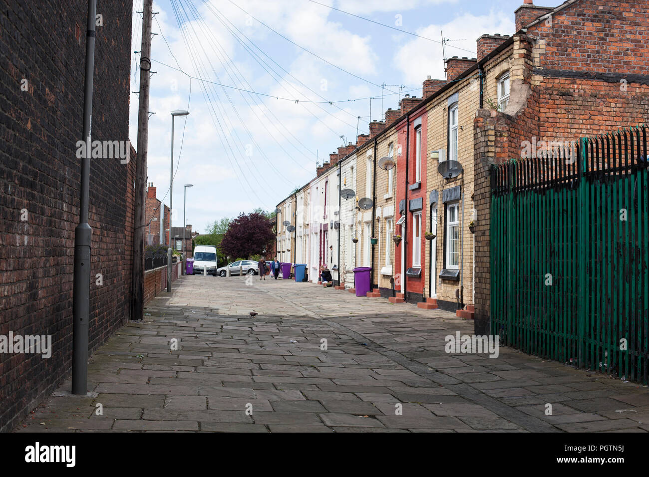 Admiral Grove einer berühmten Straße in Liverpool, wo Ringo Starr in den 60s gelebt Stockfoto