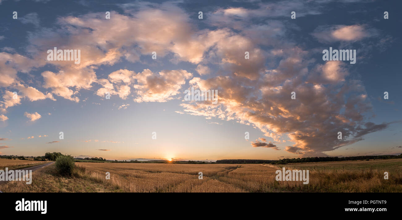 Lincolnshire Sonnenuntergang Stockfoto