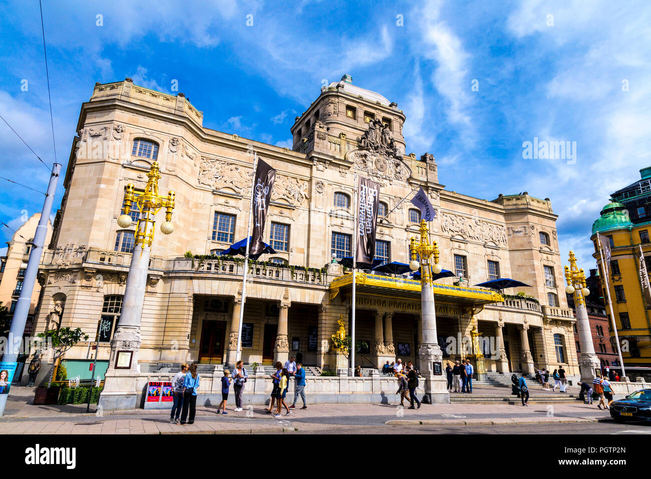 Fassade des Königlichen Dramatischen Theater in Stockholm, Schweden Stockfoto