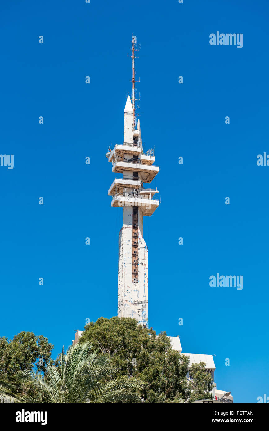Israel, Tel Aviv - 18. August 2018: Marganit Turm in Hakirya von ASSA Architekten Stockfoto
