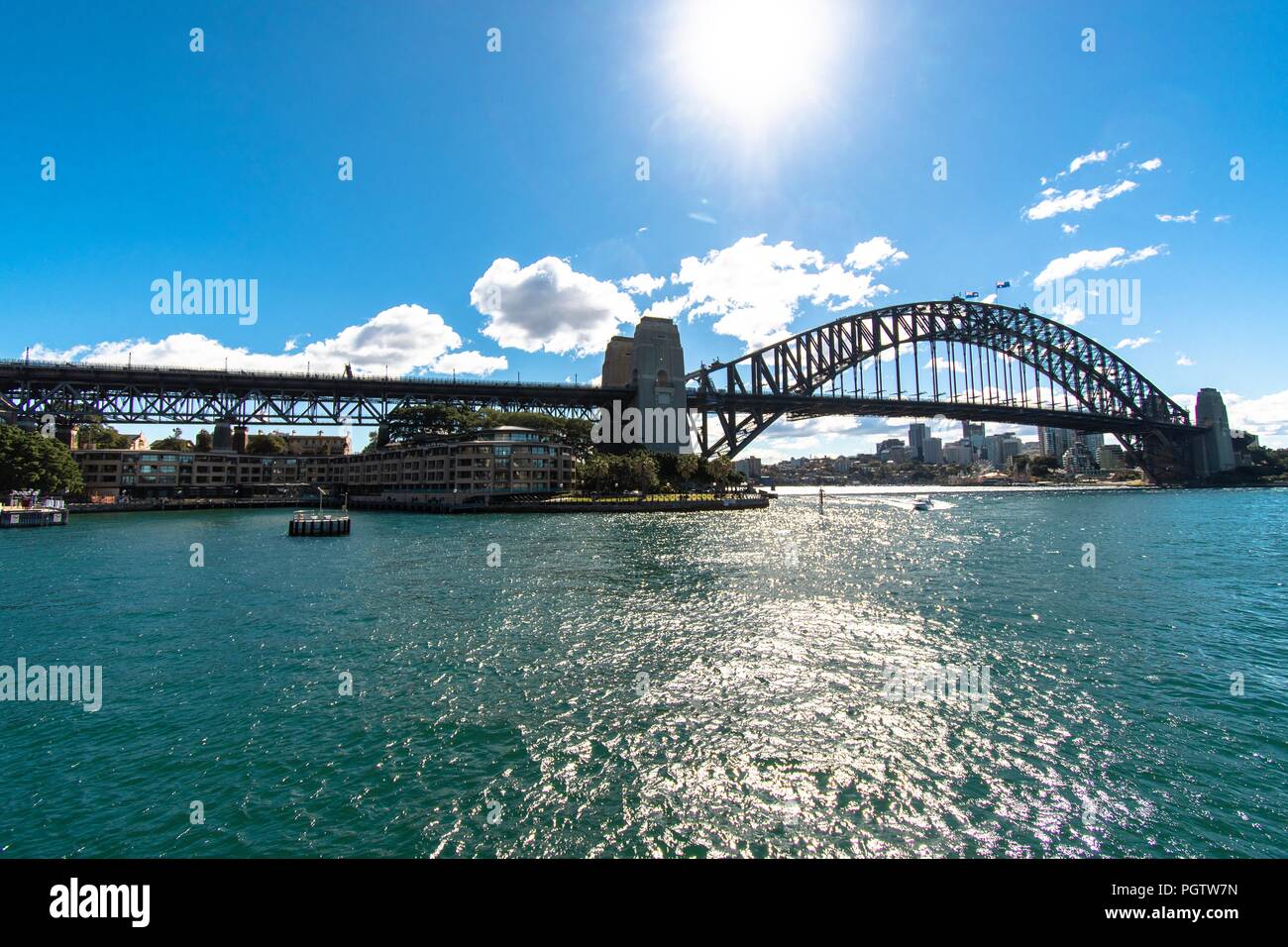 Sydney Harbour Bridge erschossen Stockfoto