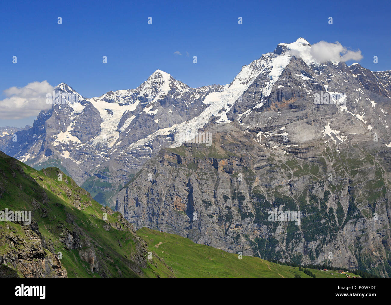 Eiger Monch Jungfrau Peaks Swiss Stockfotos und -bilder Kaufen - Alamy