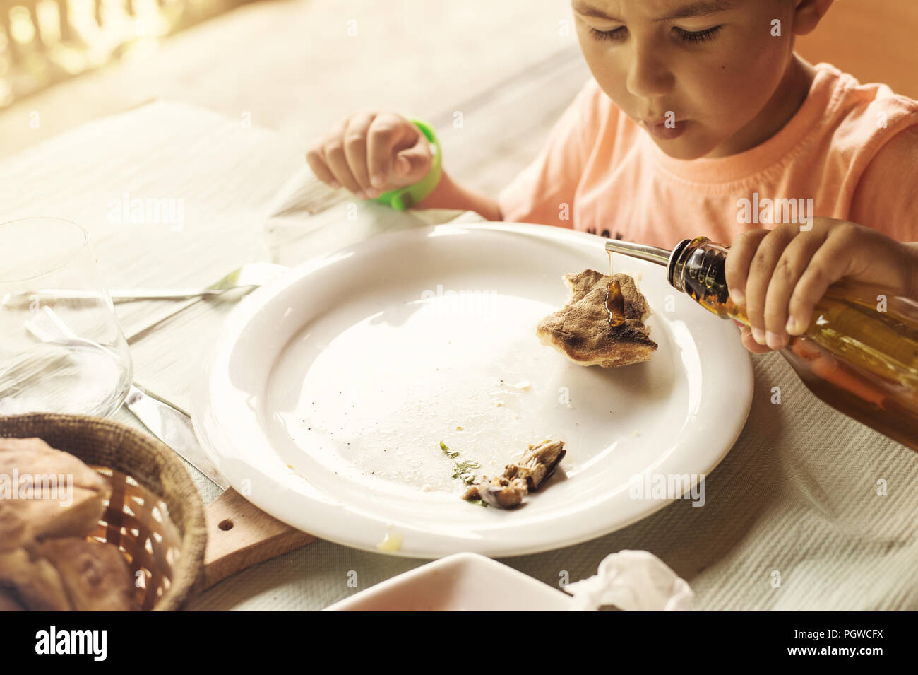 Farm-land Mittagessen, traditionellen albanischen Cuisi Stockfoto