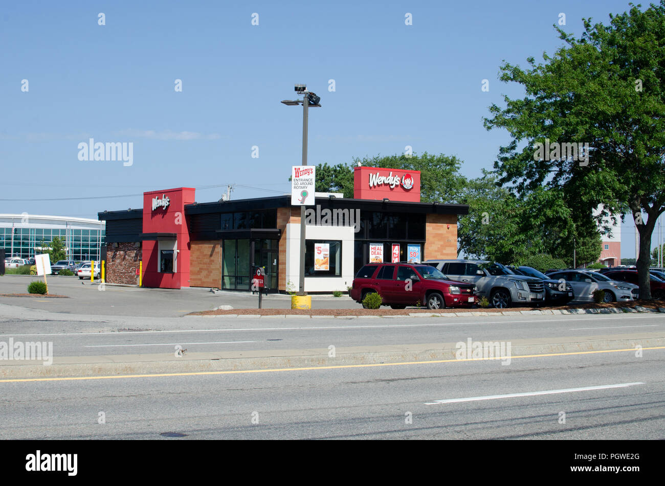 Wendy's neuen Stil fast food Restaurant außen in Hyannis, Massachusetts, USA Stockfoto