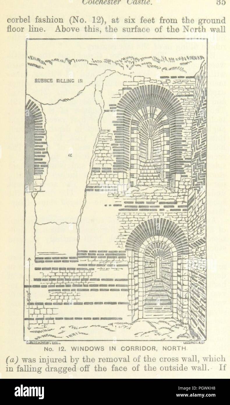 Bild von Seite 43 der "Colchester Castle ein römisches Gebäude, und die älteste und edelste Monument der Römer in Großbritannien. Mit anschaulichen Pläne und Skizzen". Stockfoto