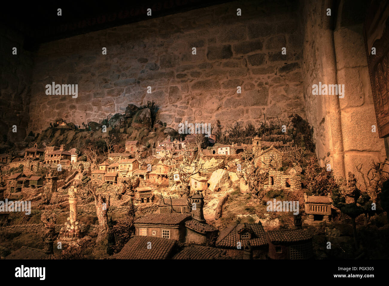 OURENSE, Galizien/ESPAÑA - 24 DE NOVEMBER DE 2017: Nacemento de Baltar. Stockfoto