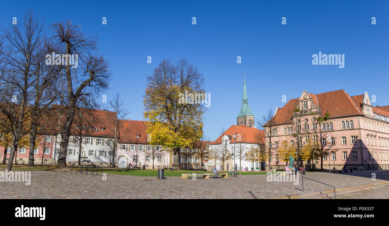 Panorama der domhof Square in Hildesheim, Deutschland Stockfoto