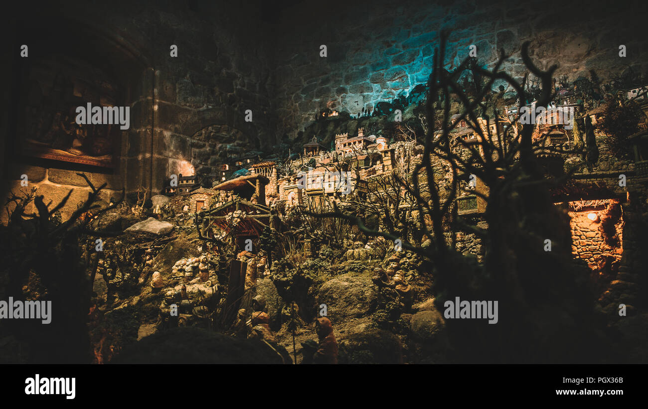 OURENSE, Galizien/ESPAÑA - 24 DE NOVEMBER DE 2017: Nacemento de Baltar. Stockfoto