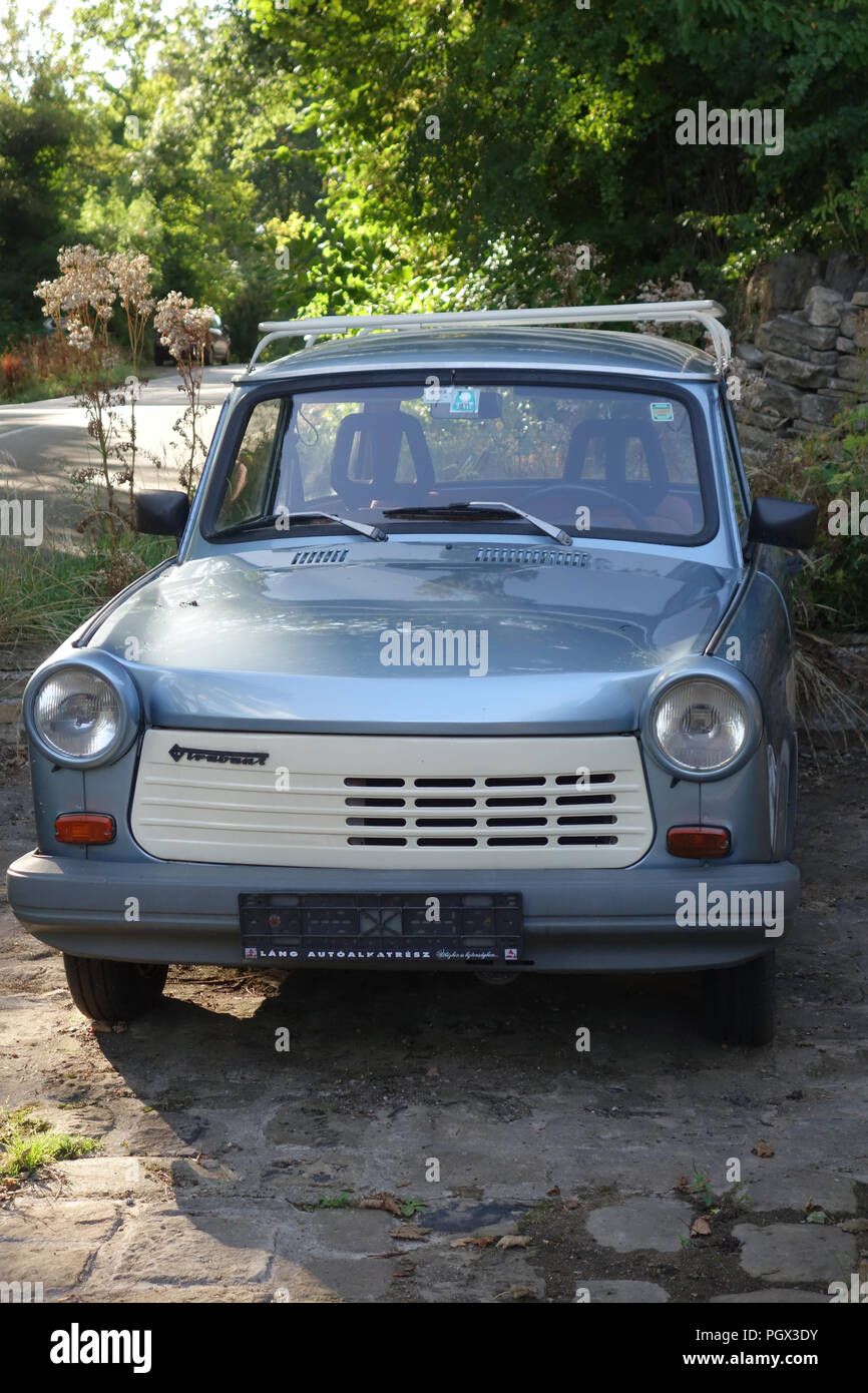 Vorderansicht des Auto vorne auf den Trabant Kombi war von 1957 bis 1990 in der ehemaligen DDR hergestellt Stockfoto