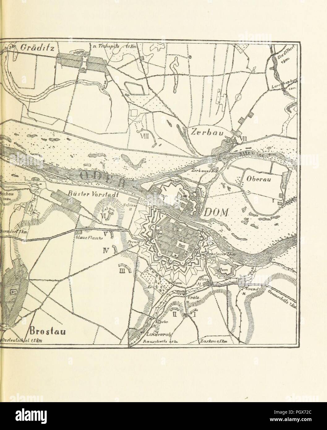 Bild von Seite 75 der "Zur Geschichte des Jahres 1806. Glogaus Belagerung und Vertheidigung. Mit zwei Karten". Stockfoto