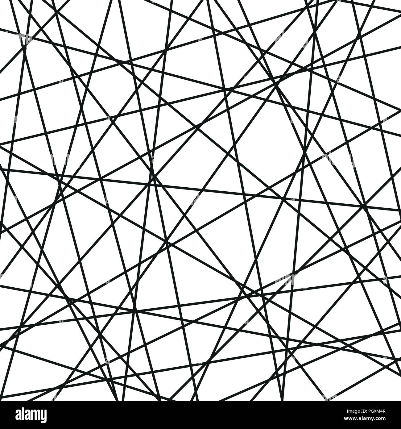 Geometrischer Vektor abstrakte Muster mit schwarzen Linien Stock Vektor