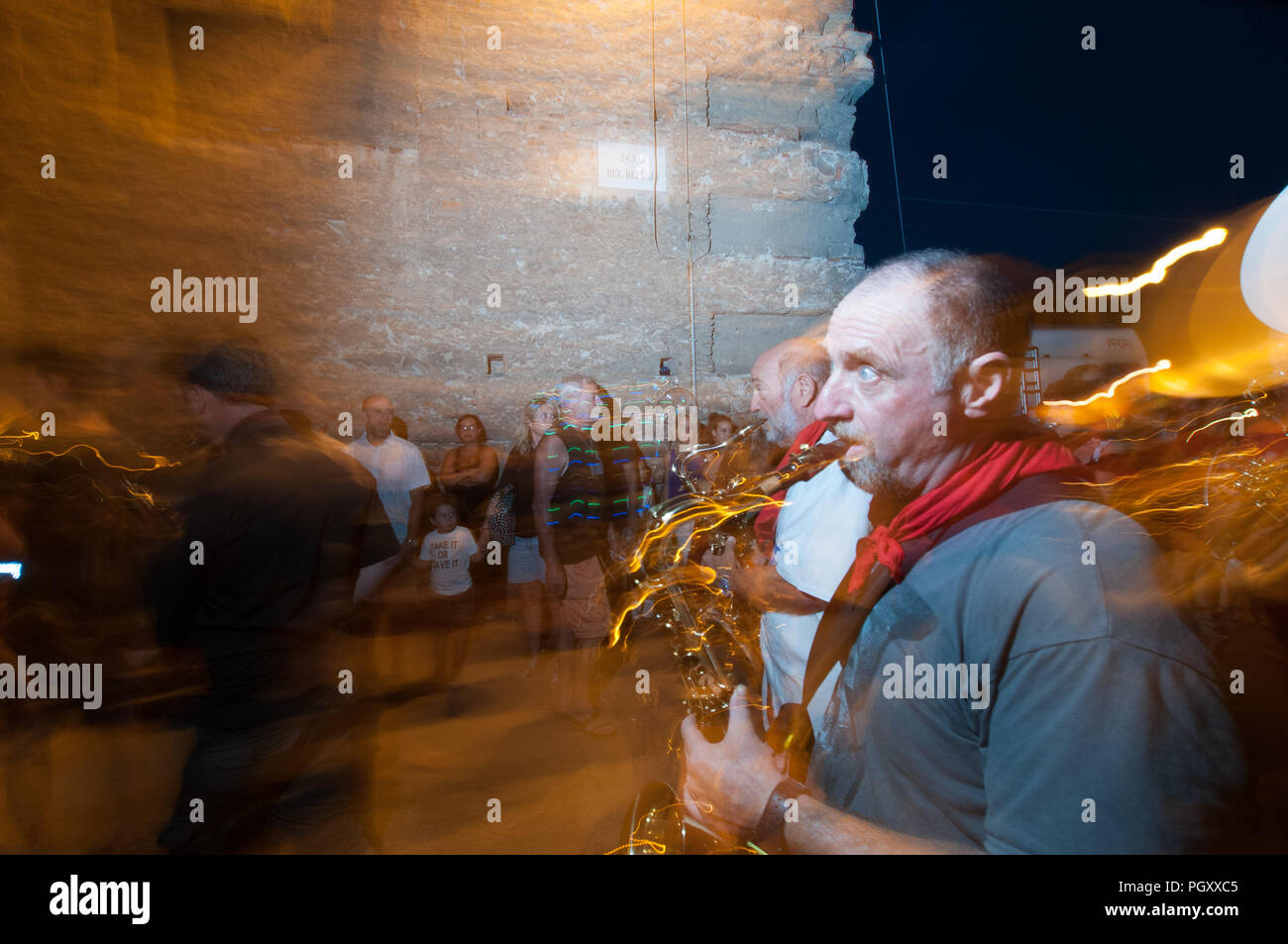 Effetto Venezia. Oben auf lokale Feste in der Stadt. in der midel von Sommer. Stockfoto