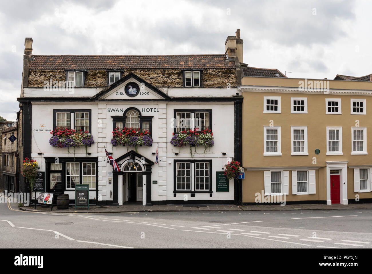 The Swan Hotel, Bradford on Avon, Wiltshire, England, Großbritannien Stockfoto