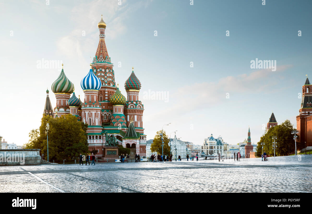 Basilius-kathedrale auf dem Roten Platz in Moskau, Russland Stockfoto