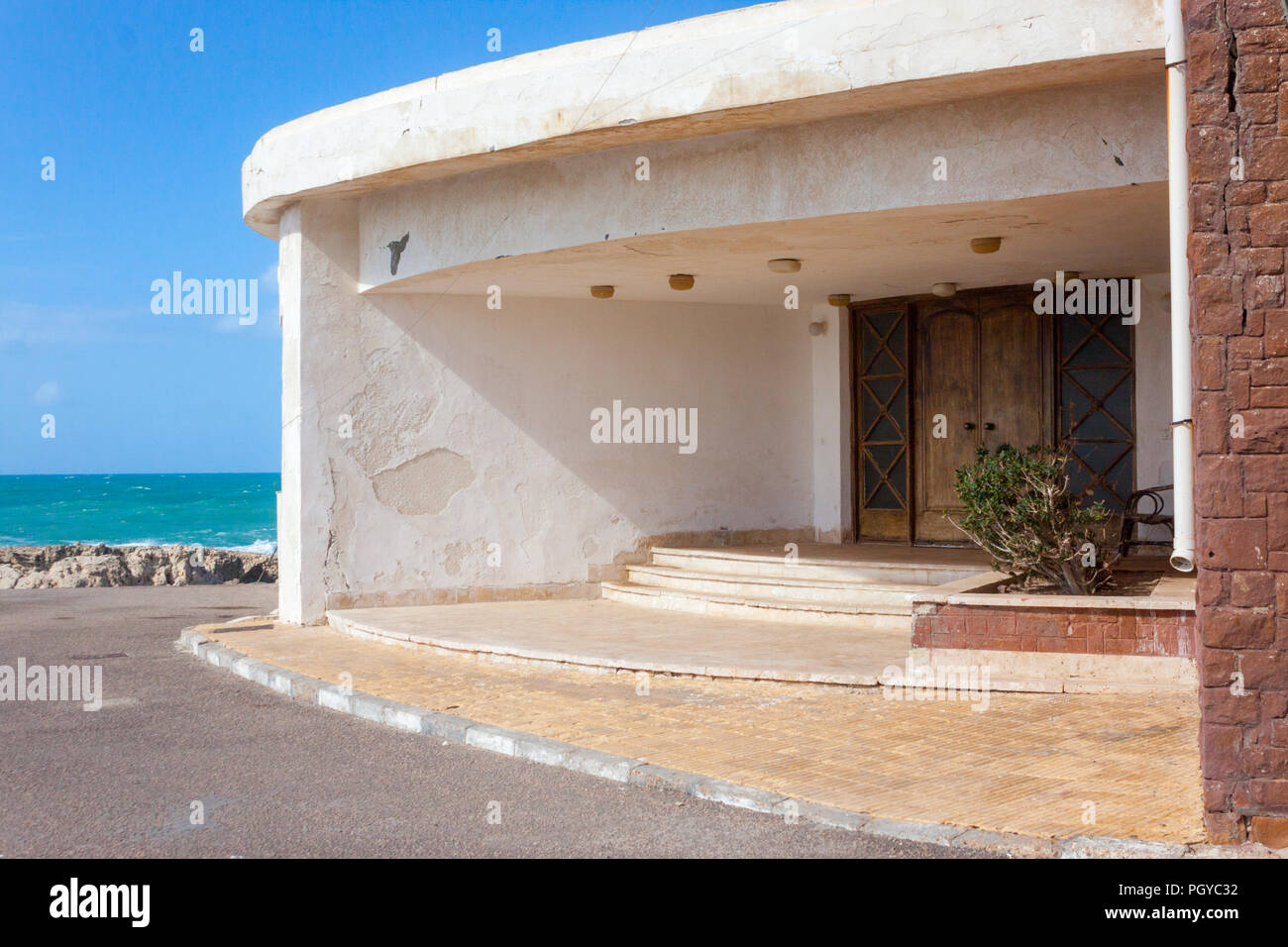 Leuchtturm von Alexandria und thr Montaza Palastes Stockfoto