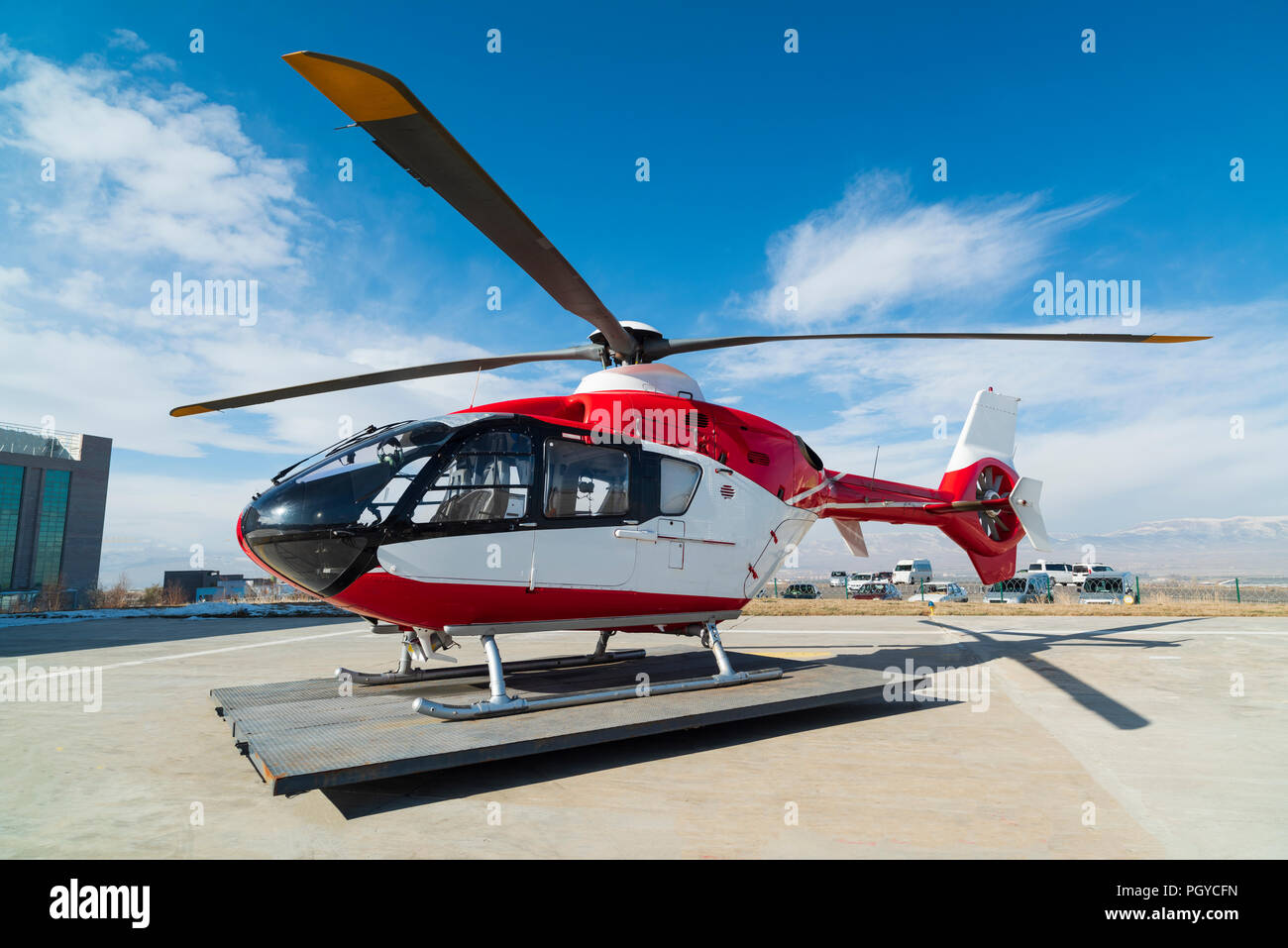 Rettungshubschrauber Stockfoto