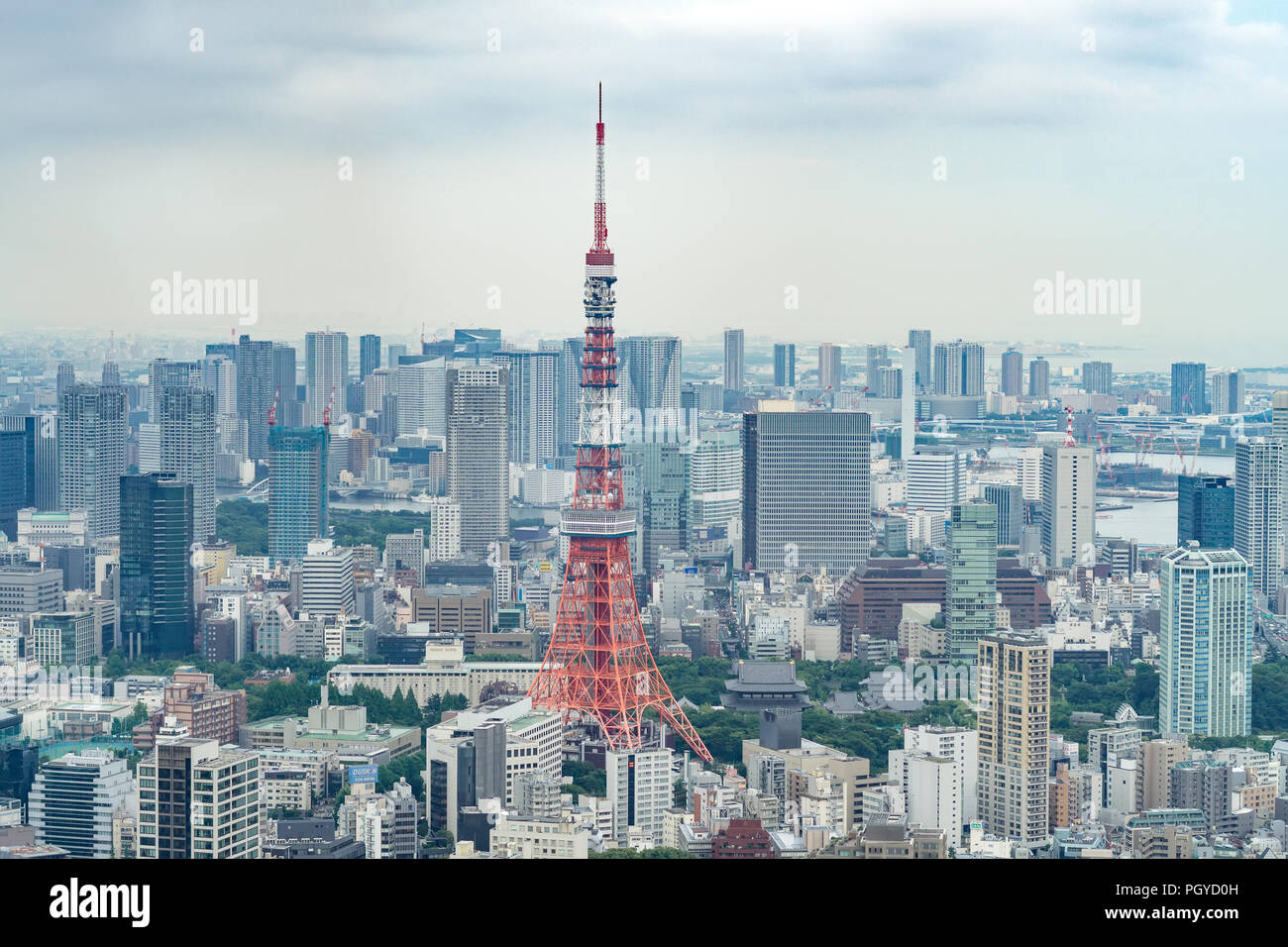 Tokyo Tower, Japan - Kommunikation und Aussichtsturm. Stockfoto