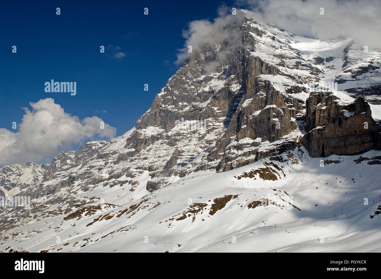 Schweiz - Alpen - Nordwesten Gesicht des Eiger (3970 m) Stockfoto