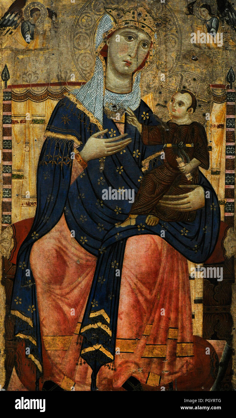 Lucca, ca. 1250-1260. Thronende Madonna mit dem Jesuskind. Wallraf-Richartz-Museum. Köln. Deutschland. Stockfoto