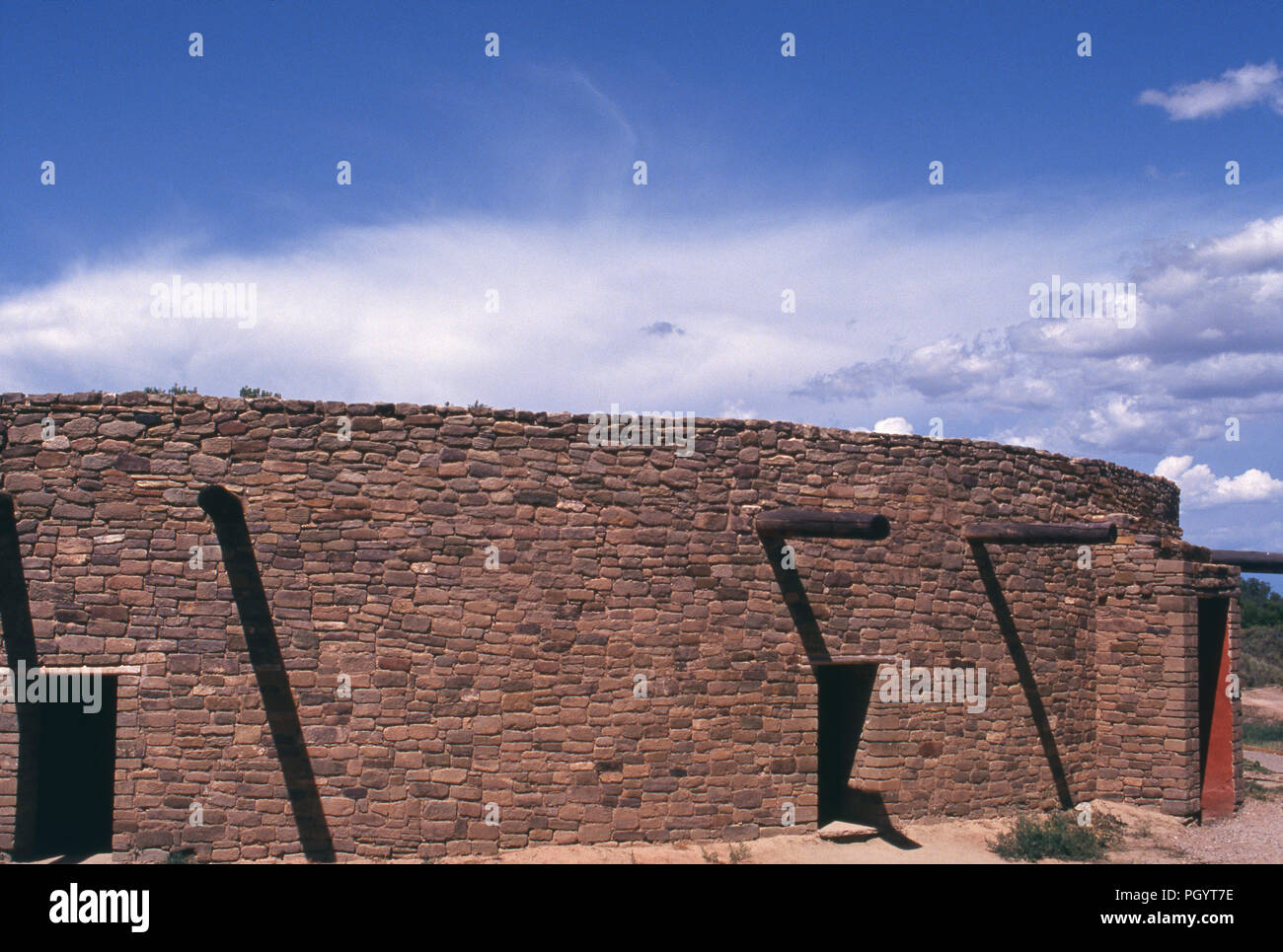Ancestral Puebloan great Kiva (wiederhergestellt), Aztec National Monument, New Mexico. Foto Stockfoto
