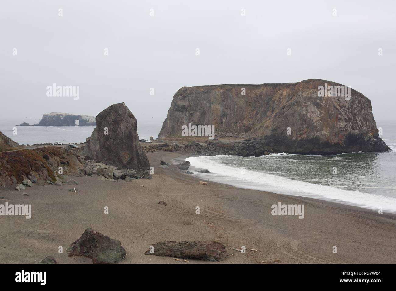 Ziege Rock, Sonoma County Küste in der Nähe von Jenner, Kalifornien, USA. Stockfoto