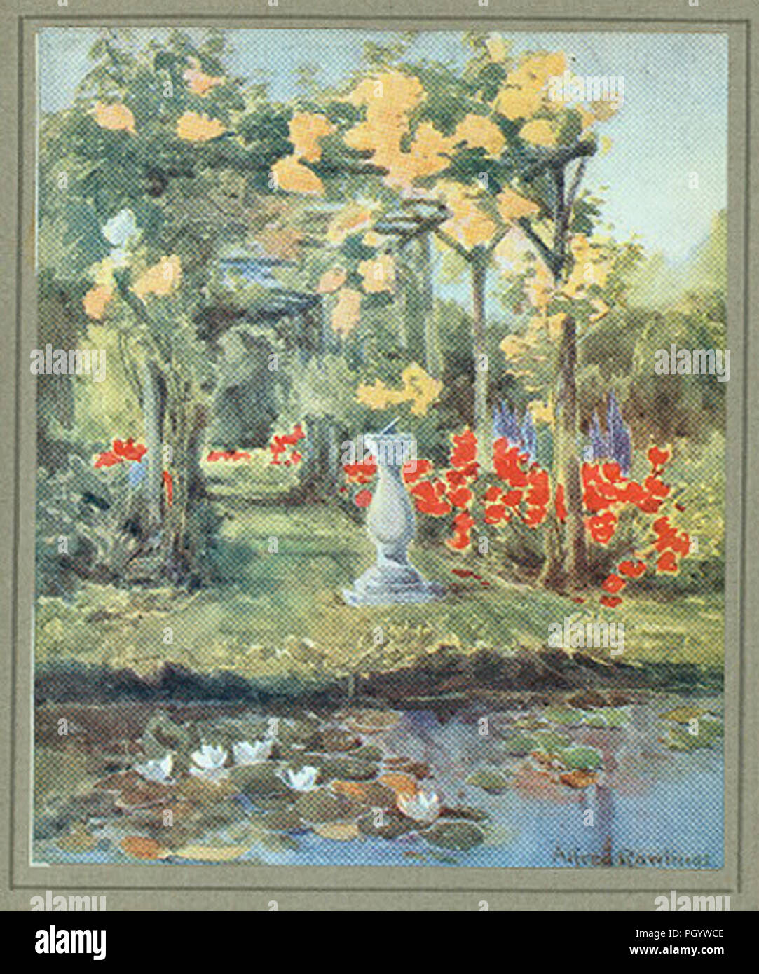 Vintage garten Abbildung Stockfoto