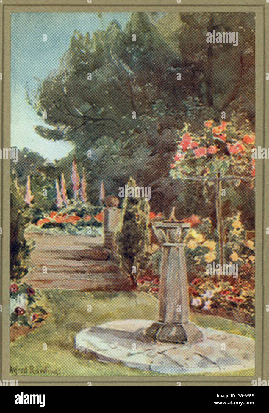 Vintage garten Abbildung Stockfoto