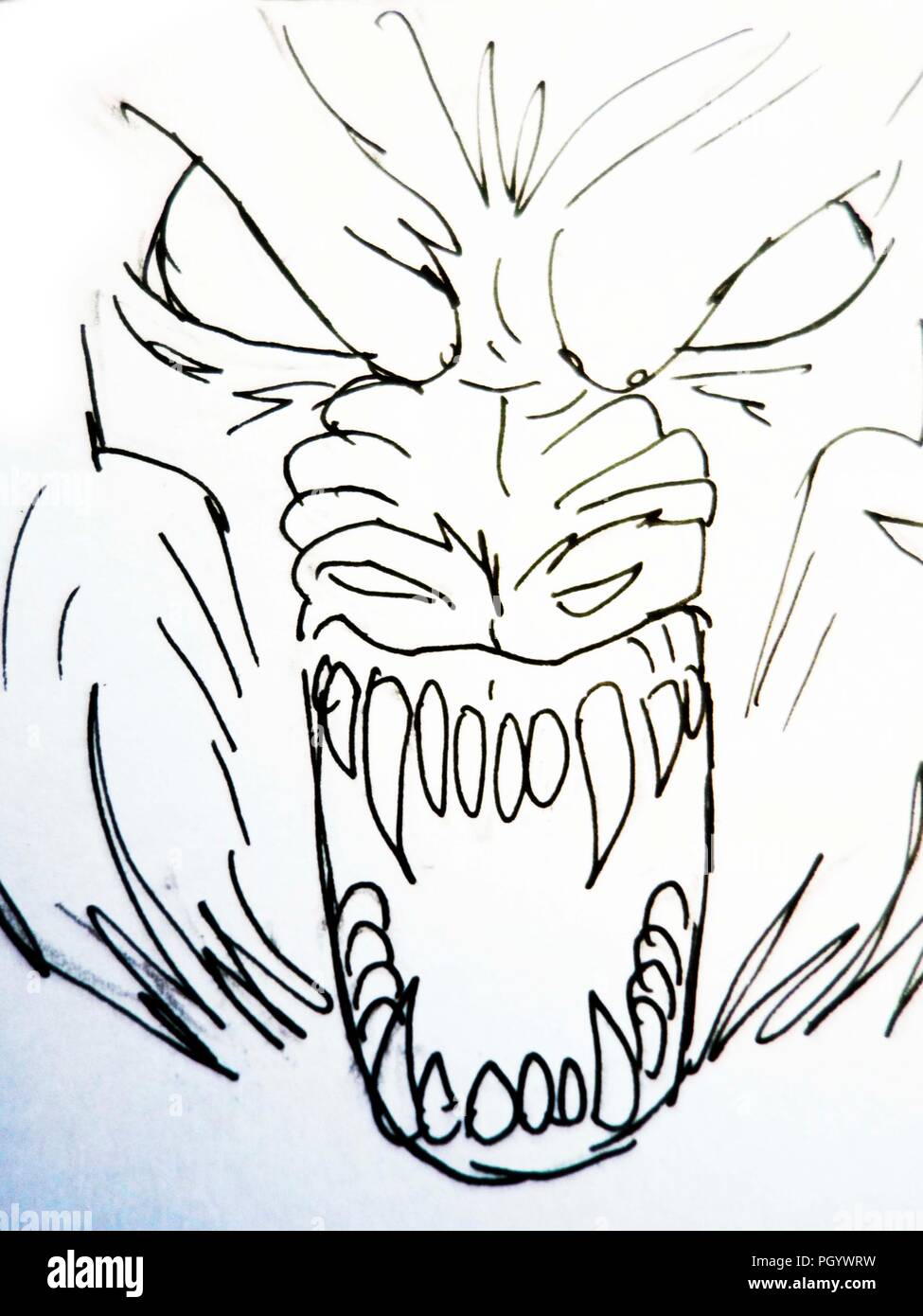 Monster Zeichnung Stockfoto