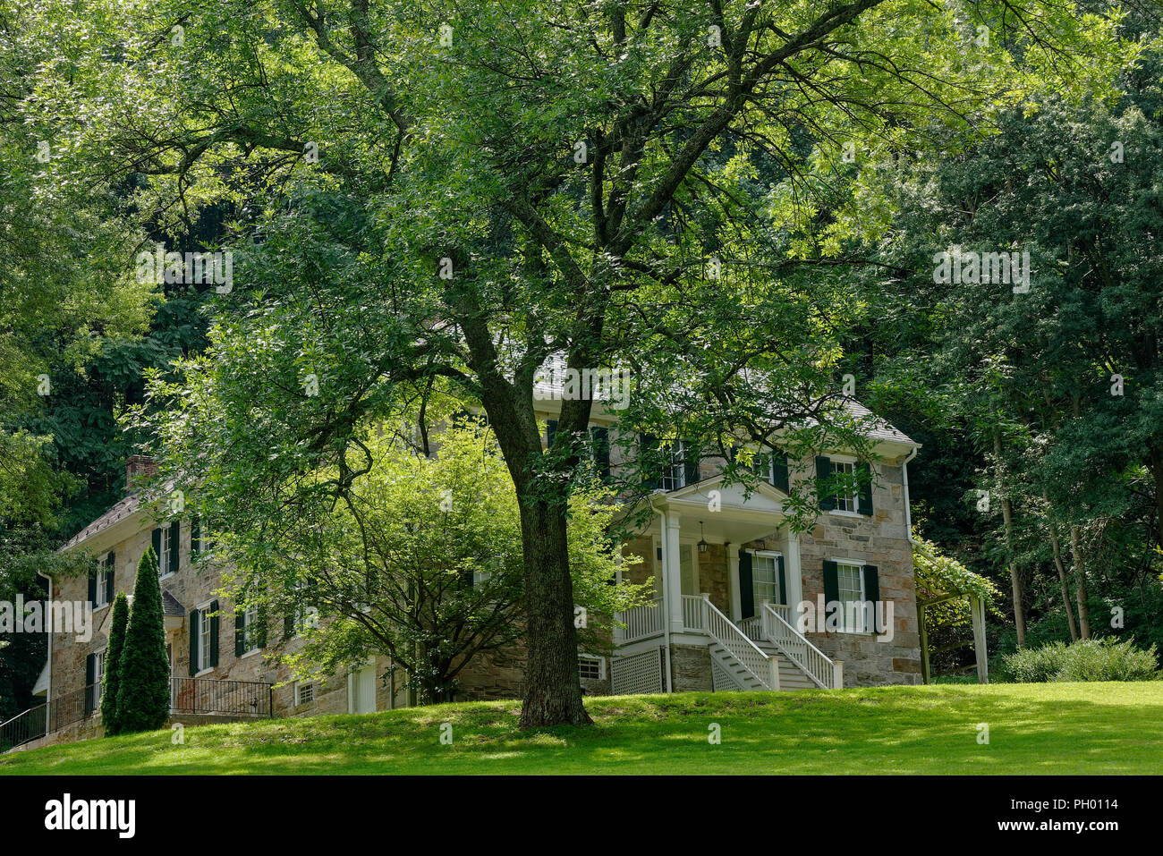 Rock geführte Haus in Havre de Grace, Maryland war das Haus von Brigadegeneral James J Bogenschütze Stockfoto