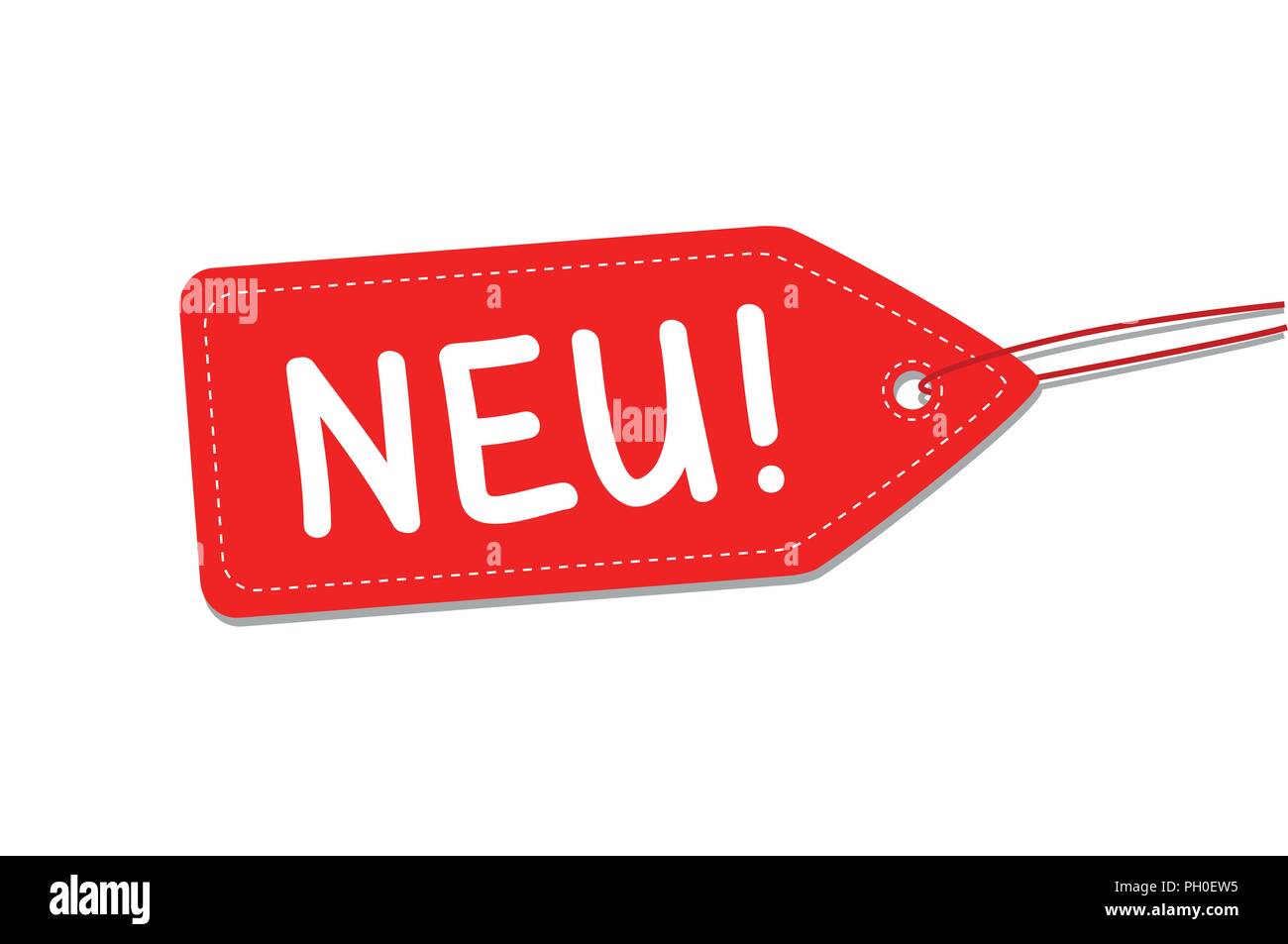 Neue einfache Red label Vektor-illustration EPS 10. Stock Vektor