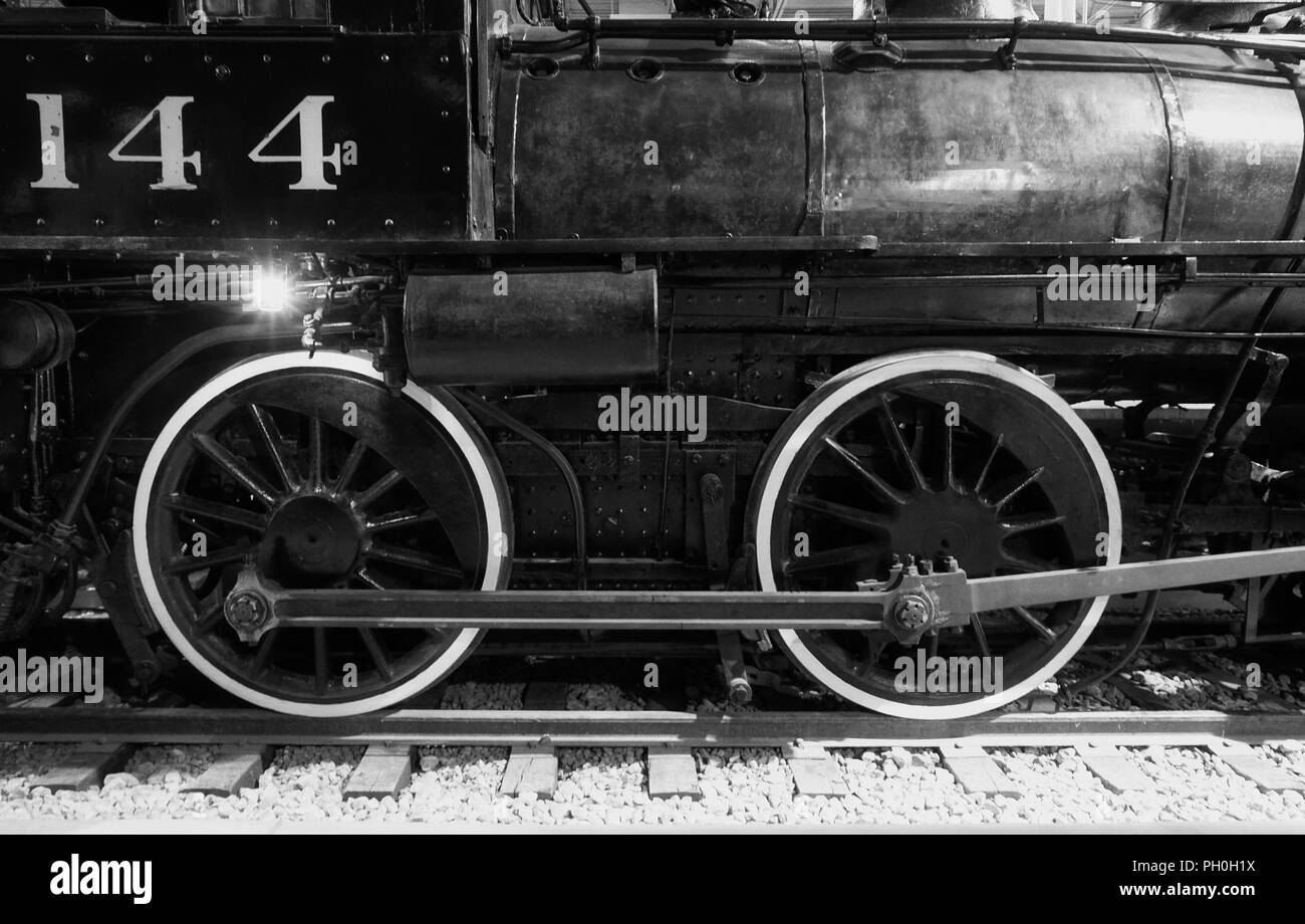 St-Constant, Kanada, 28. August 2018. Vintage Dampflok auf Anzeige in der Exporail Museum. Credit: Mario Beauregard/Alamy leben Nachrichten Stockfoto