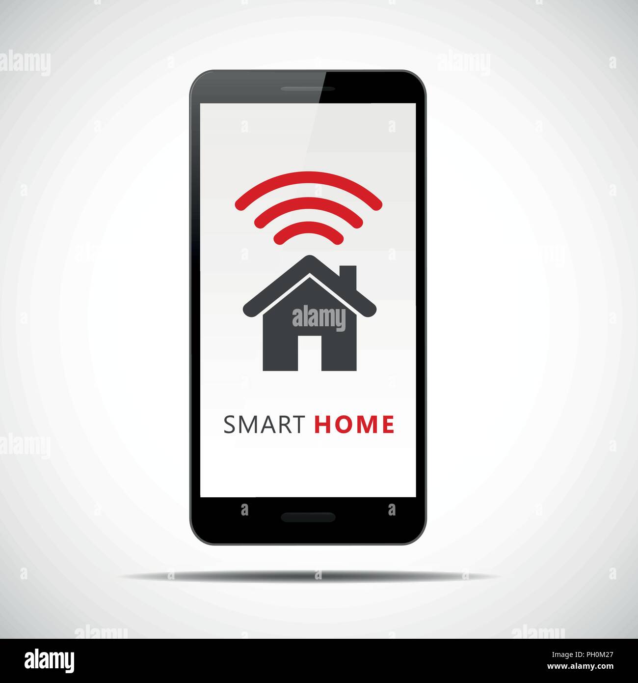 Smart Home Control Konzept smartphone Vektor-illustration EPS 10. Stock Vektor