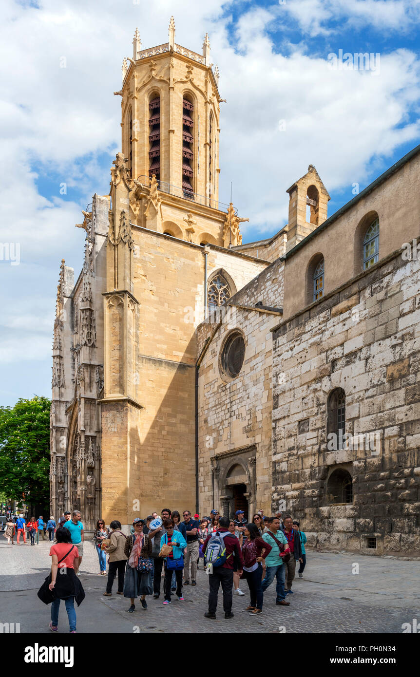 Aix-Dom (Kathedrale Saint-Sauveur d'Aix-en-Provence), Aix-en-Provence, Provence, Frankreich. Stockfoto