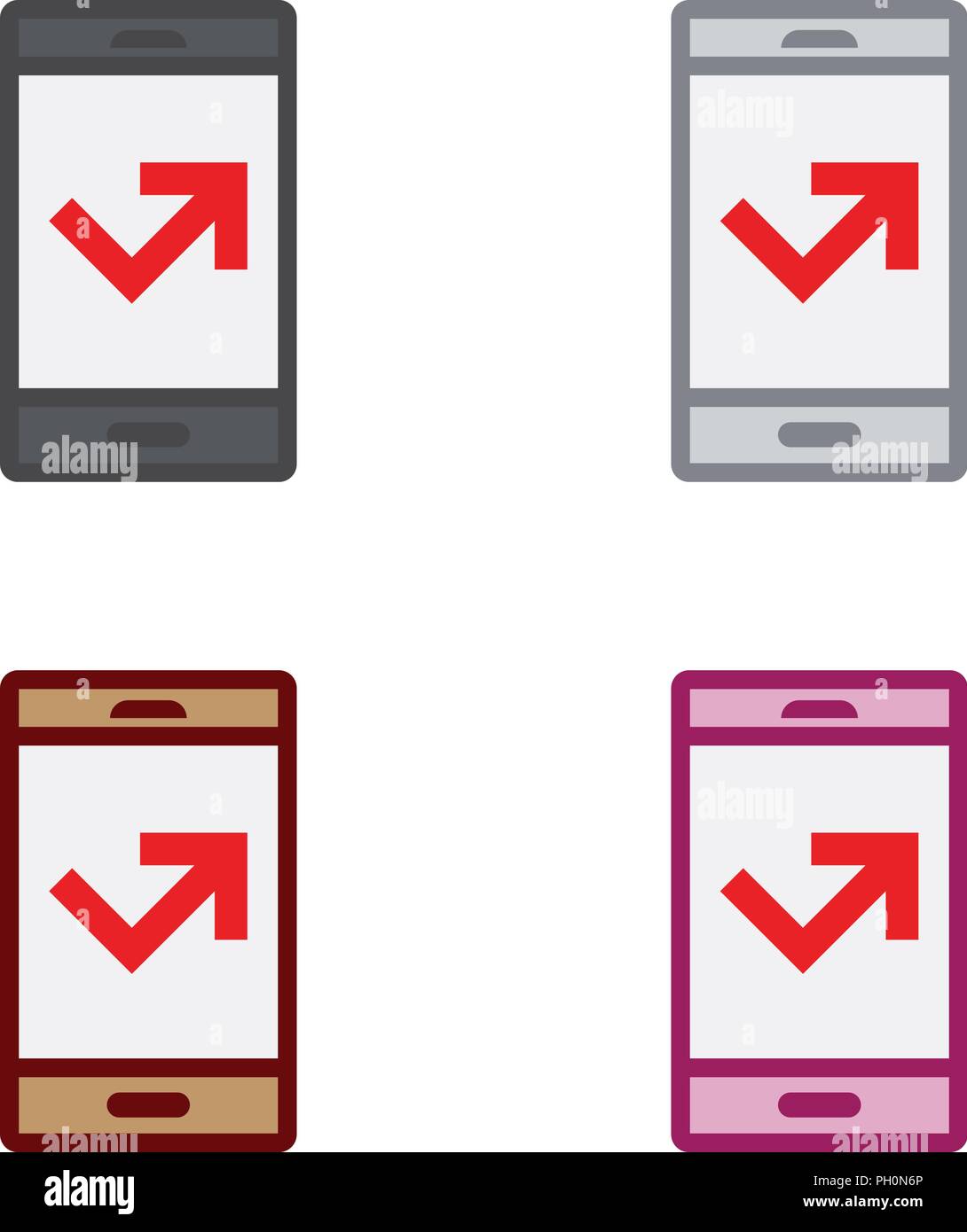 Smartphone verpasster Anruf Stock Vektor